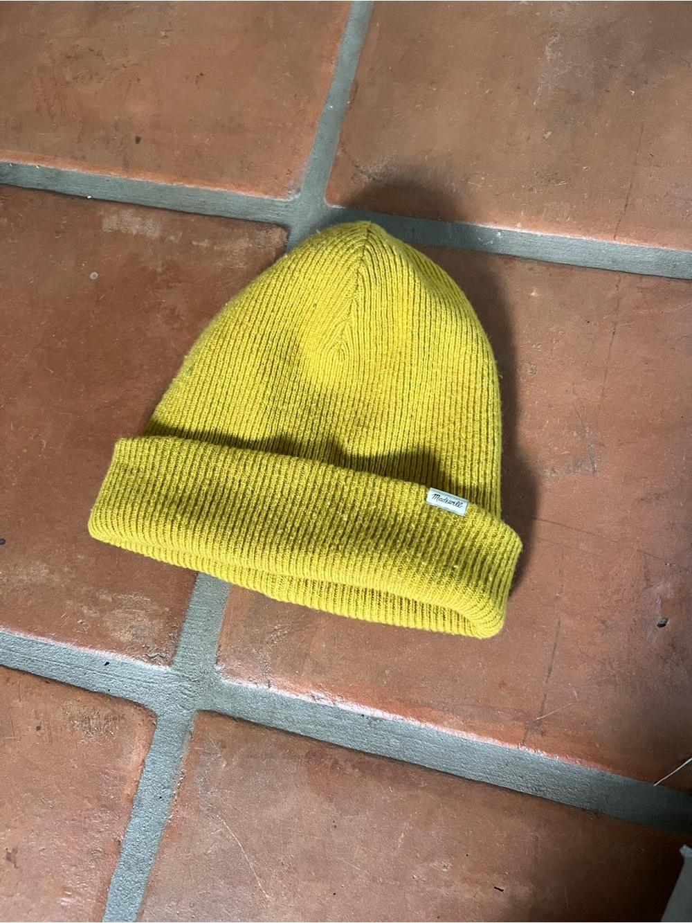 Merino Wool mustard yellow Knit Beanie Hat - Cozy Winter Accessory